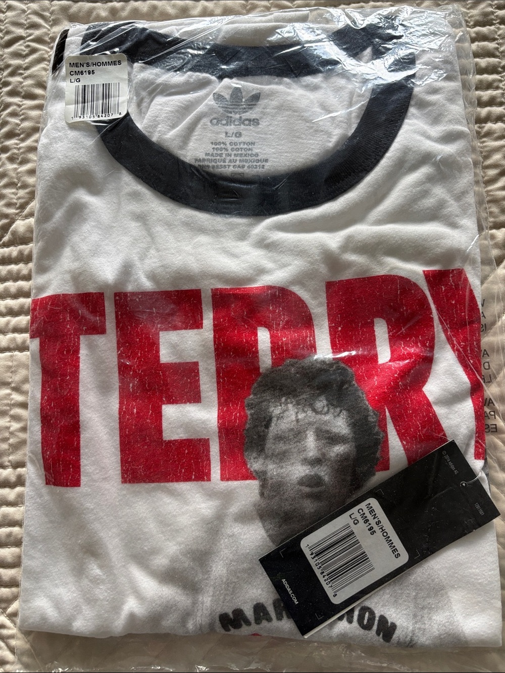 Adidas  Terry Fox marathon of Hope 40th anniversary shirt